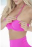grossiste maillot de bain Haut de bikini à coques rose sexy top maillot de bain avec ou sans bretelles