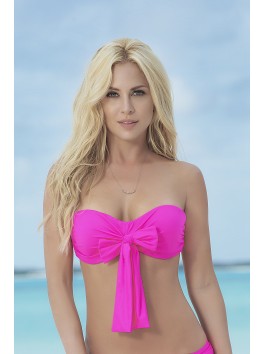 grossiste Mapalé Haut de bikini multipositions rose top maillot de bain bandeau coques