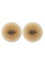 Paire de cache-tétons piercing barre coeur faux diamant peau claire 
