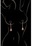 Bijou pince téton, forme perle doré rose
