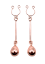 Bijou pince téton, forme perle doré rose