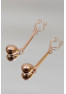 Bijou pince téton, forme perle doré rose