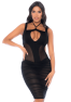 Robe noire semi transparente dos nu 