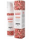 Grossiste Exsens Huile massage fraise chauffante et comestible texture douce