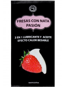 fournisseur secret play Huile lubrifiante et massage fraise monodose 10ml