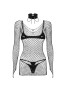 Sashalla 4 pieces lingerie set - Black