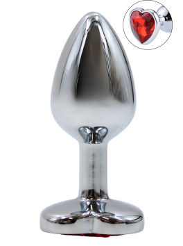 Plug bijou coeur en aluminium bijou rouge Small LOVELY