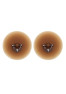Paire de cache-tétons piercing barre demi-anneau faux diamant peau métisse 