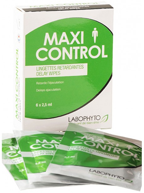 Labophyto Maxicontrol Lingette pour retarder l'éjaculation en boîte de 6