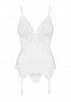 810-COR-2 Corset white obsessive lingerie