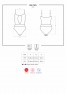 Grossiste lingerie Body transparent noir décolleté et décoration pierres style perle