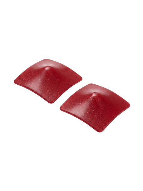 Nipple Métal rouge Cache tétons carré 