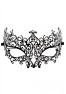 Masque vénitien Chiara rigide noir avec strass