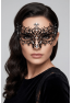 Masque vénitien Chiara rigide noir avec strass