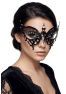 Masque vénitien Alida rigide noir avec strass