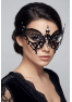 Masque vénitien Alida rigide noir avec strass