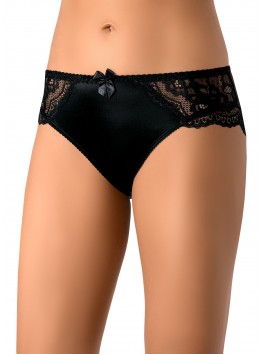 Grossiste lingerie Culotte noire haute qualité tissu uni et dentelle