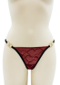 String bordeaux avec anneaux détachables
