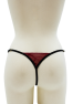String bordeaux avec anneaux détachables