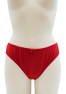 Culotte rouge en dentelle avec nœud en satin