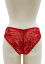 Culotte rouge en dentelle avec nœud en satin