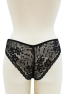 Culotte noire en dentelle avec nœud en satin