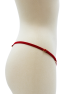 String rouge avec bijou perle strass dorés