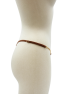 String en dentelle taupe ouvert avec chaînes dorées