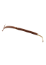 String en dentelle taupe ouvert avec chaînes dorées