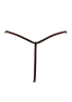 String en dentelle marron ouvert avec chaînes dorées