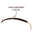 String en dentelle marron ouvert avec chaînes dorées