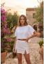Jupe courte blanche Cassandra