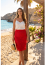 Jupe longue rouge Catalina