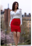 Jupe longue rouge Catalina