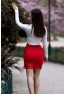 Jupe longue rouge Catalina