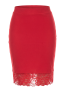 Jupe longue rouge Maria
