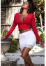 Jupe courte blanche Marina