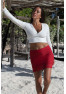 Jupe courte rouge Marina