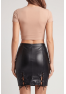 Jupe longue simili cuir noir Paloma