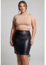 Jupe longue simili cuir noir Paloma