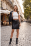 Jupe longue simili cuir noir Paloma