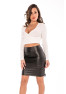 Jupe longue simili cuir noir Paloma
