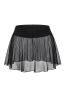 Mini jupe noire en résille transparente Stella