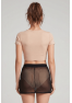 Jupe noire en résille transparente Maya
