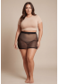 Jupe noire en résille transparente Maya