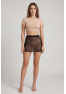 Jupe noire en résille transparente Maya