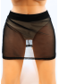 Jupe noire en résille transparente Maya