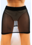 Jupe noire en résille transparente Maya