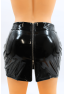 Jupe noire en simili cuir avec zip Lara