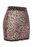 Jupe en résille transparente imprimé léopard Clara